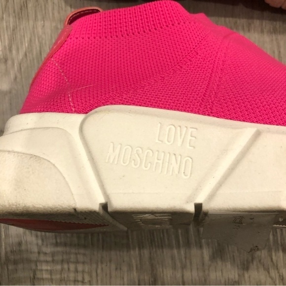 LOVE MOSCHINO Low Top Slip On Sock Sneaker Size 39 - Picture 4 of 11